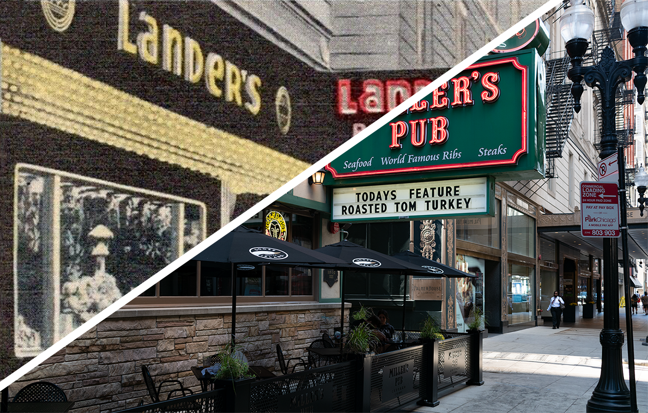 Merged image of Lander's Restaurant and Miller's Pub.